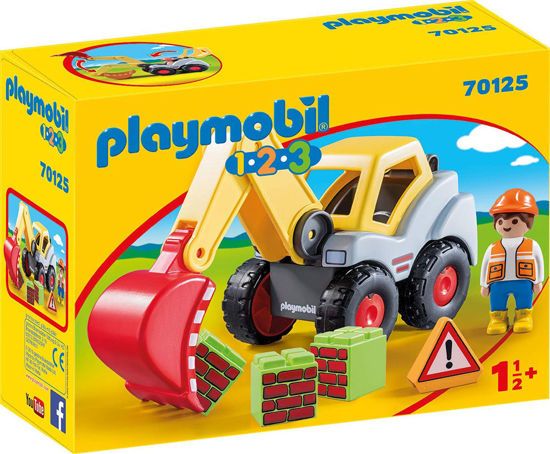 Picture of Playmobil 1-2-3 Φορτωτής Εκσκαφέας (70125)
