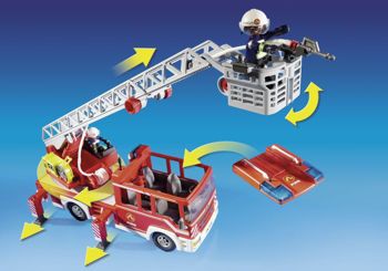 Picture of Playmobil Όχημα Πυροσβεστικής Με Σκάλα & Καλάθι Διάσωσης (9463)