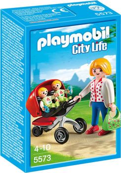 Picture of Playmobil City Life μαμά με δίδυμα και καροτσάκι (5573)