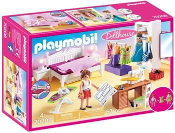 Picture of Playmobil Dollhouse Υπνοδωμάτιο Με Ατελιέ Ραπτικής (70208)
