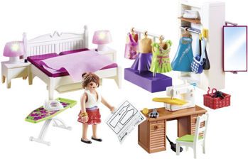 Picture of Playmobil Dollhouse Υπνοδωμάτιο Με Ατελιέ Ραπτικής (70208)