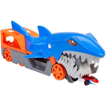 Picture of Mattel Hot Wheels Shark Chomp Transporter Νταλίκα Καρχαρίας Με Ένα Αυτοκίνητο Κλίμακας 1:64 (GVG36)