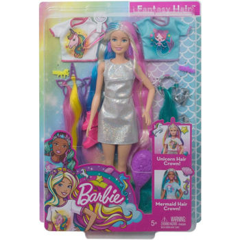 Picture of Mattel Barbie Fantasy Hair Φανταστικά Μαλλιά Ξανθιά Κούκλα (GHN03/GHN04)
