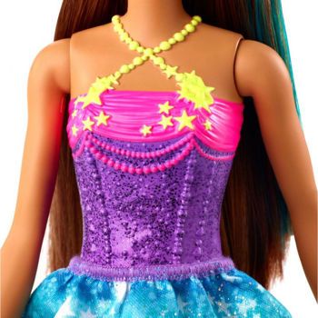 Picture of Mattel Barbie Dreamtopia Πριγκίπισσα Κούκλα Με Καστανά Μαλλιά-Πράσινη Ανταύγεια (GJK12/GJK14)