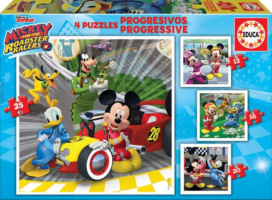 Picture of Educa Puzzle Progressive Mickey Racers 12/16/20/25 τμχ (17629)