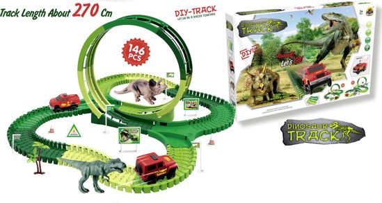 Picture of Dinosaur Track Πίστα Με Αυτοκίνητα & Δεινόσαυρους Μπαταρίας 270εκ (146τμχ)