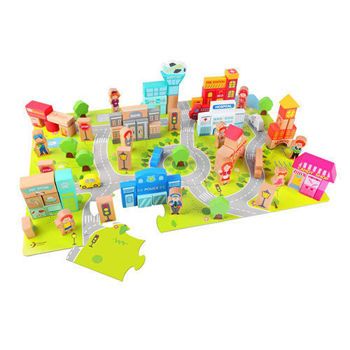 Picture of Classic World City Building Blocks Ξύλινα Τουβλάκια (5005)