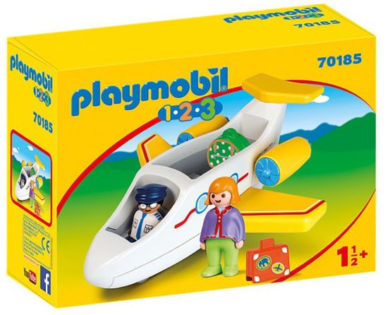 Picture of Playmobil 1.2.3 Αεροπλάνο Με Επιβάτη 70185
