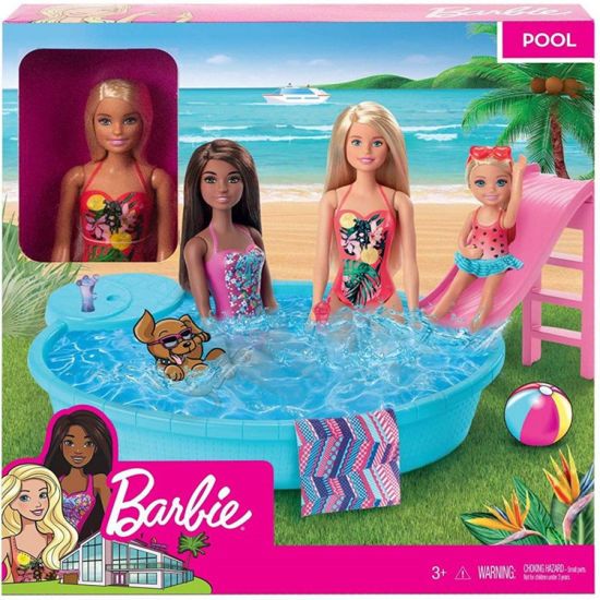 Picture of Mattel Barbie Νεα Εξωτική Πισίνα Με Κούκλα (GHL91)