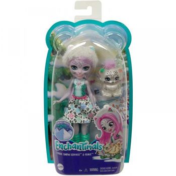 Picture of Mattel Enchantimals™ Κούκλα & Ζωάκι Φιλαράκι Sybill Snow Leopard & Flake FNH22 / GJX42