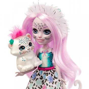 Picture of Mattel Enchantimals™ Κούκλα & Ζωάκι Φιλαράκι Sybill Snow Leopard & Flake FNH22 / GJX42