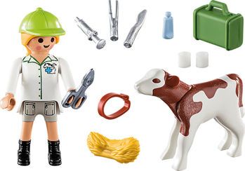 Picture of Playmobil Special Plus Κτηνίατρος με μοσχαράκι 70252