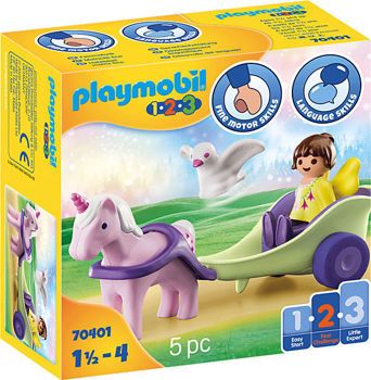 Picture of Playmobil 1.2.3 Νεραϊδοάμαξα Με Μονόκερο 70401