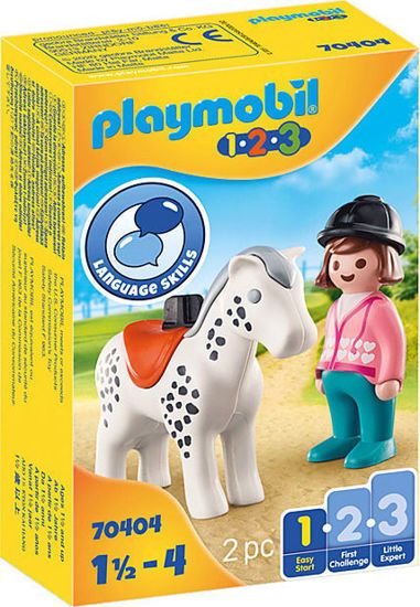 Picture of Playmobil 1.2.3 Αναβάτρια Με Άλογο 70404