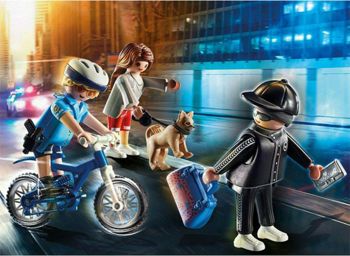 Picture of Playmobil City Action Αστυνομικός Με Ποδήλατο Και Πορτοφολάς 70573