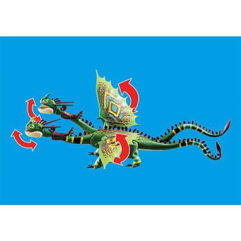 Picture of Playmobil Dragons Πέτρος Και Πέτρα Με Δικέφαλο Δράκο Ρέψιμο Και Αναγούλα 70730