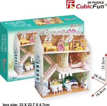 Picture of Cubicfun 3D Puzzle Κουκλόσπιτο Με Έπιπλα 160τεμ. P645h