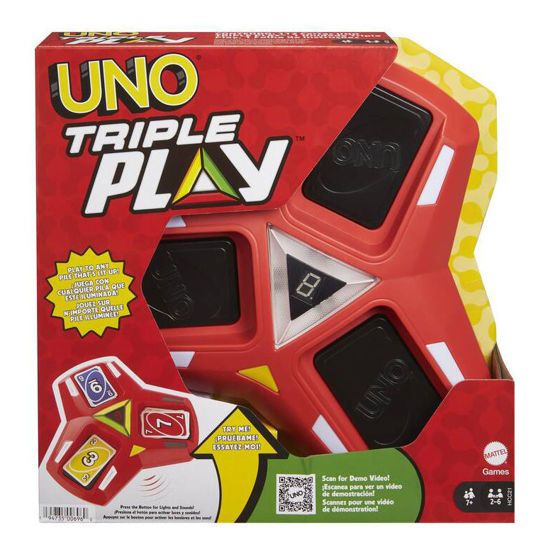 Picture of Mattel UNO Επιτραπέζιο Καρτών Triple Play Edition (HCC21)