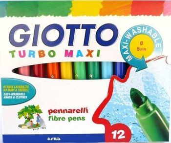 Picture of Giotto 12 Μαρκαδόροι Χοντροί Turbo Maxi Πλενόμενοι