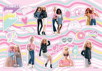Picture of Διακάκης Μπλοκ Ζωγραφικής Barbie 40 Φύλλων 23x33εκ. Με Αυτοκόλλητα Στένσιλ-2 Σχέδια
