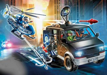 Picture of Playmobil City Action Αστυνομικό Ελικόπτερο Και Ληστές Με Βαν (70575)