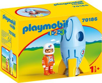 Picture of Playmobil 1.2.3 Αστροναύτης Με Πύραυλο 70186