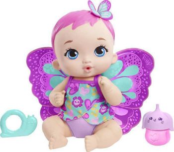 Picture of Mattel My Garden Baby Feed And Change Baby Butterfly Γλυκό Μωράκι Ροζ Μαλλιά (GYP09/GYP10)