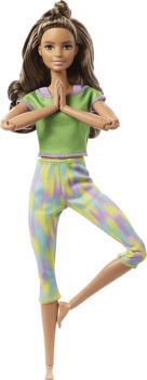 Picture of Mattel Barbie Αμέτρητες Κινήσεις Καστανά Μαλλιά-Πράσινα Ρούχα (FTG80/GXF05)