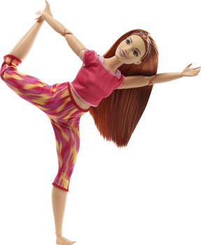 Picture of Mattel Barbie Αμέτρητες Κινήσεις Καστανά Μαλλιά-Κόκκινα Ρούχα (FTG80/GXF07)