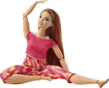 Picture of Mattel Barbie Αμέτρητες Κινήσεις Καστανά Μαλλιά-Κόκκινα Ρούχα (FTG80/GXF07)