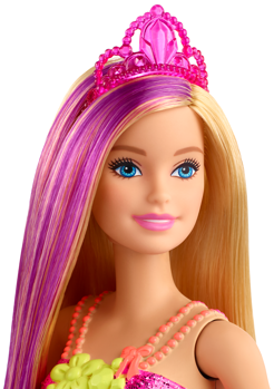 Picture of Mattel Barbie Dreamtopia Πριγκίπισσα Κούκλα Με Ξανθά Μαλλιά-Μωβ Ανταύγεια (GJK12/GJK13)