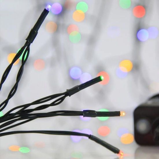 Picture of Eurolamp Χριστουγεννιάτικα Λαμπάκια Σειρά Με Προγράμματα Πράσινο Καλώδιο 180 Πολύχρωμα LED 3mm (ΙΡ44 600-11522)