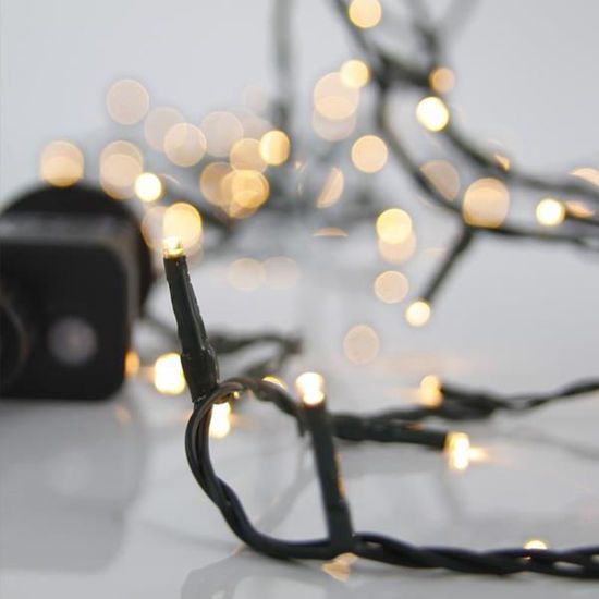 Picture of Eurolamp Χριστουγεννιάτικα Λαμπάκια Σειρά Με Προγράμματα Πράσινο Καλώδιο 240 Θερμό Λευκό LED 3mm (ΙΡ44 600-11531)