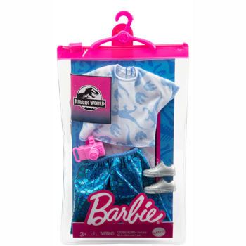 Picture of Mattel Barbie Μοδάτα Σύνολα-Διάσημες Μόδες Jurassic World Μπλούζα/Ιριδίζον Φούστα (GRD48)