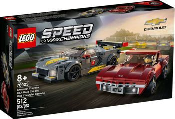 Picture of Lego Speed Champions Chevrolet Corvette C8.R Race Car & 1968 Corvette (76903)