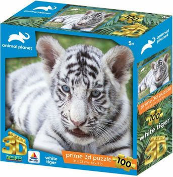 Picture of Prime 3D Παζλ Animal Planet White Tiger 100τμχ.