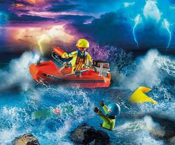 Picture of Playmobil City Action Επιχείρηση Διάσωσης Kitesurfer Με Σκάφος (70144)