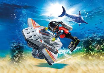 Picture of Playmobil City Action Επιχείρηση Διάσωσης Με Καταδυτικό Scooter (70145)