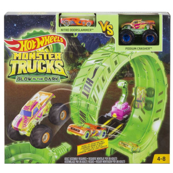 Picture of Mattel Hot Wheels Monster Trucks Πίστα Λουπ Glow-In-Dark (HBN02)