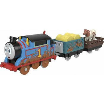Picture of Fisher-Price Thomas And Friends Τρένα με 2 Βαγόνια - Muddy Thomas (HFX97/HDY73)
