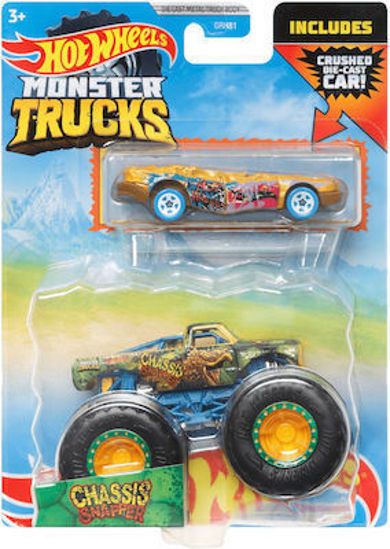 Picture of Mattel Hot Wheels Monster Truck Με Αυτοκινητάκι Chassis Snapper (GRH81/HDB99)