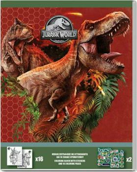 Picture of Jurassic World Μπλοκ Ζωγραφικής Με Αυτοκόλλητα