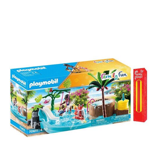Picture of Παιχνιδολαμπάδα Playmobil Family Fun Παιδική Πισίνα Με Υδρομασάζ (70611)