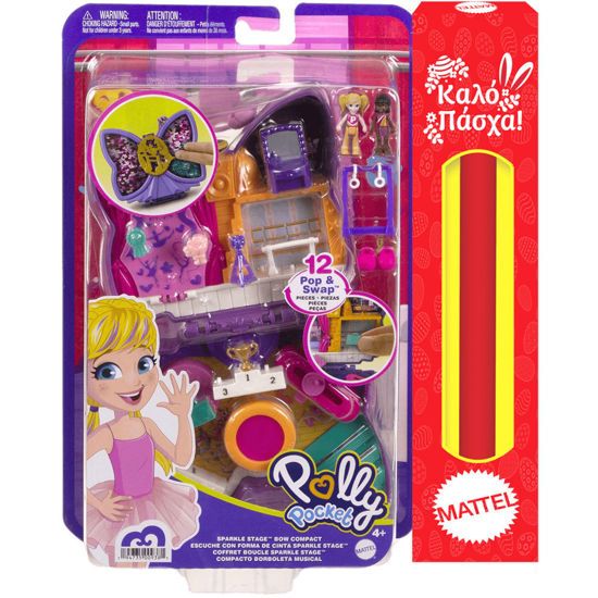 Picture of Παιχνιδολαμπάδα Polly Pocket Sparkle Stage Bow Compact (FRY35/HCG17)