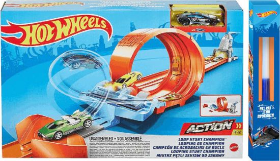 Picture of Παιχνιδολαμπάδα Mattel Hot Wheels Αγωνιστική Πίστα Loop Stunt Champion Track Set (GBF81/GTV13)