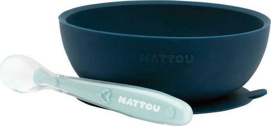 Picture of Nattou Σετ Μπολ με Κουτάλι Μπλε-Γαλάζιο 2τμχ (Ν877145)