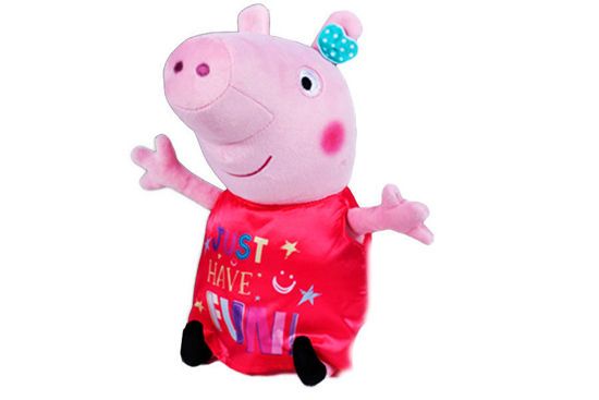 Picture of Λούτρινο Peppa Pig 'Stars' Ροζ Σατέν Φόρεμα Have Fun 20εκ.