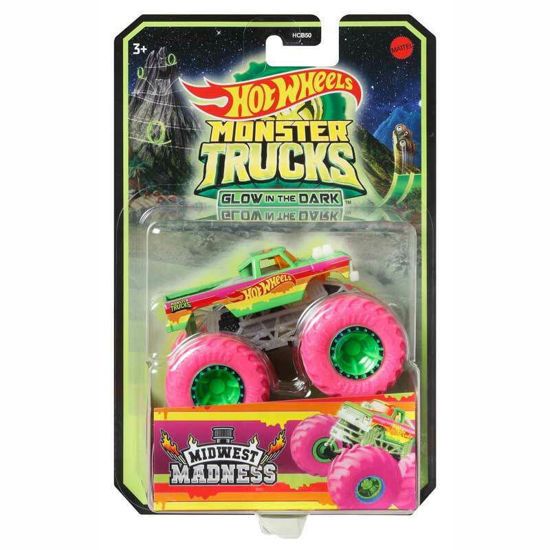 Picture of Mattel Hot Wheels Monster Trucks Glow in The Dark Midwest Madness (HCB54)