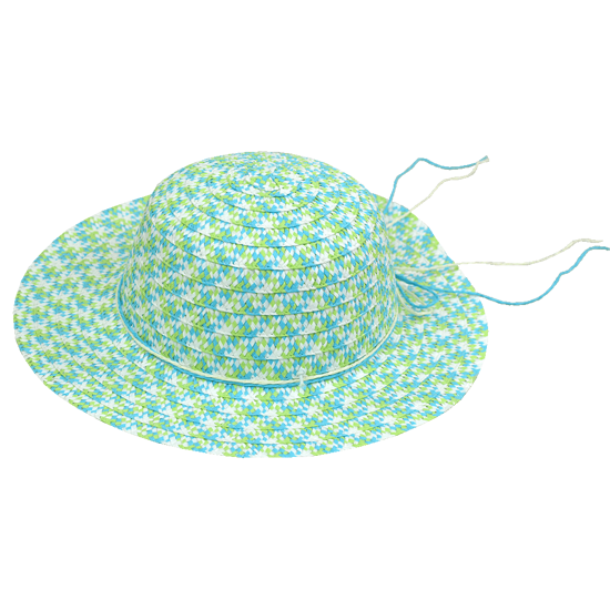 Picture of Aquablue Ψάθινο Παιδικό Καπέλο Μπλε-Πράσινο 48εκ.