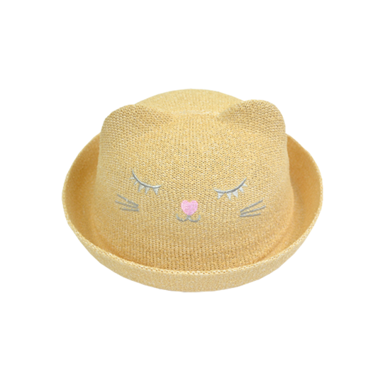 Picture of Aquablue Ψάθινο Παιδικό Καπέλο Γάτα Μπεζ